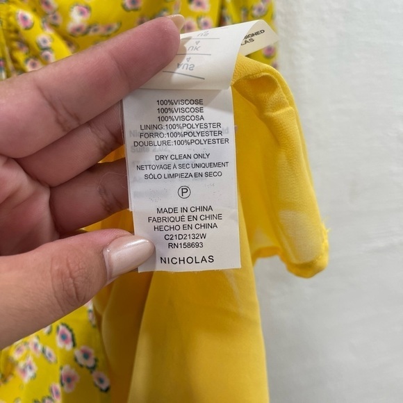 Nicholas Danni Floral Front Tie Mini Dress - Picture 5 of 8